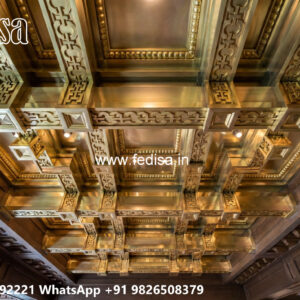 Wooden Classic Ceiling Design Bedroom Design Pop No-7129