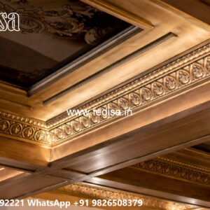 Wooden Classic Ceiling Design House False Ceiling Design No-7139