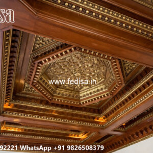 Wooden Classic Ceiling Design Pop Hall Design New No-7157