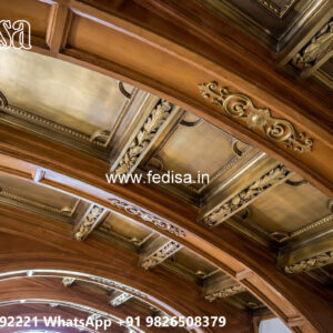 Wooden Classic Ceiling Design Front Porch Pop Design No-7162