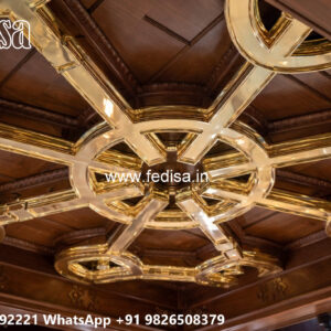 Wooden Classic Ceiling Design Guest Room Ceiling Design No-7172