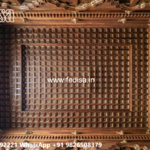 Wooden Classic Ceiling Design Mirror Ceiling Design No-7186