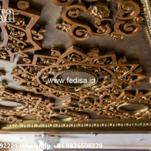 Wooden Classic Ceiling Design Ceiling Pop Design Hall No-7194