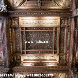 Wooden Classic Ceiling Design Hall Pop Design Latest 2026 No-7196