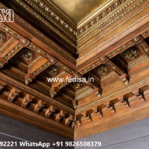 Wooden Classic Ceiling Design Modern Pop Plus Minus Design No-7233