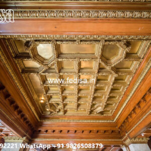 Wooden Classic Ceiling Design Car Porch Ceiling Design 2026 No-7243