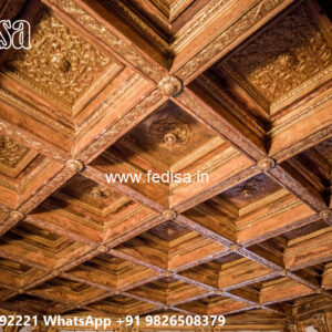 Wooden Classic Ceiling Design Small Pooja Room False Ceiling Design No-7265