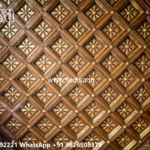 Wooden Classic Ceiling Design Front Balcony False Ceiling Design No-7275
