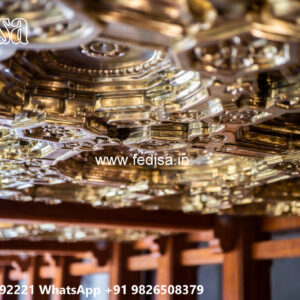 Wooden Classic Ceiling Design False Ceiling Design With Two Fans No-7285