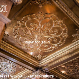 Wooden Classic Ceiling Design Minus Plus Pop Simple No-7289