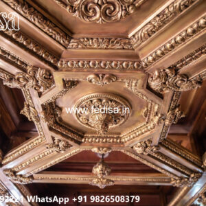 Wooden Classic Ceiling Design Double Fan False Ceiling Design No-7292