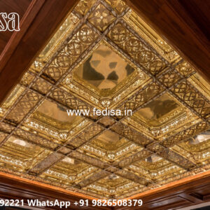 Wooden Classic Ceiling Design Salon Ceiling Design No-7302