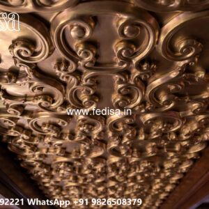 Wooden Classic Ceiling Design False Ceiling Design With Fan For Bedroom No-7304