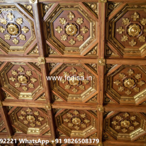 Wooden Classic Ceiling Design Pvc False Ceiling Design For Living Room No-7338