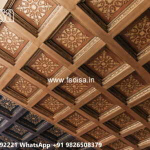 Wooden Classic Ceiling Design Plus Minus Pop Ke Design No-7349