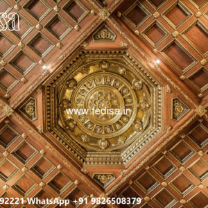 Wooden Classic Ceiling Design Main Hall Ceiling Design No-7356