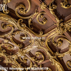 Wooden Classic Ceiling Design Car Porch Ceiling Design 2026 No-7357