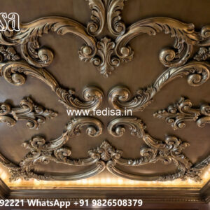 Wooden Classic Ceiling Design Gypsum Ceiling Design For Living Room No-7360