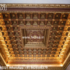 Wooden Classic Ceiling Design Hotel Ceiling Design No-7367