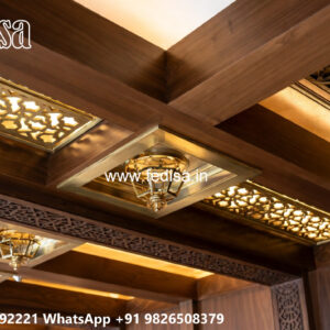 Wooden Classic Ceiling Design Pop Selig Dizain No-7374