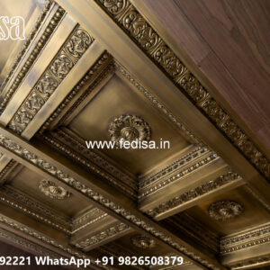 Wooden Classic Ceiling Design High Ceiling Modern House Design No-7376