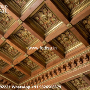 Wooden Classic Ceiling Design Pop Dizain Hall No-7381