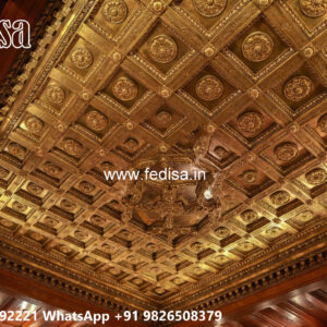 Wooden Classic Ceiling Design Portico Ceiling Design No-7392