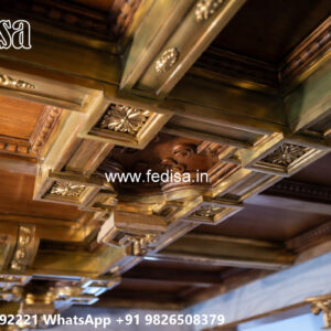 Wooden Classic Ceiling Design Pop Ka Simple Design No-7398