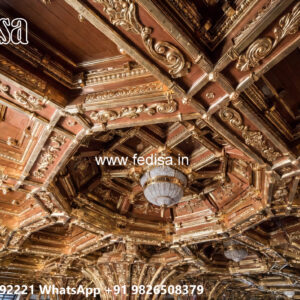 Wooden Classic Ceiling Design Pop Plus Minus Ke Design No-7399