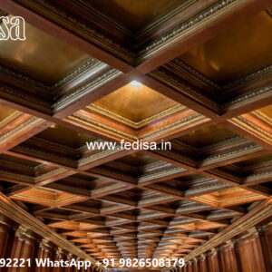 Wooden Classic Ceiling Design Pop Design New Model No-7402