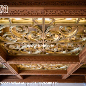 Wooden Classic Ceiling Design Front Balcony Ceiling Design No-7429
