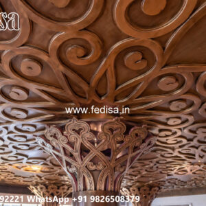 Wooden Classic Ceiling Design Latest Pop Design For Hall 2026 No-7434