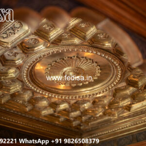 Wooden Classic Ceiling Design Pop Design Double Fan No-7435