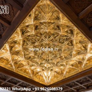 Wooden Classic Ceiling Design Hall Pop Design Plus Minus No-7440