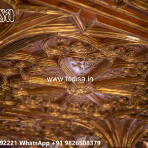 Wooden Classic Ceiling Design False Ceiling Design Bedroom With Fan No-7443