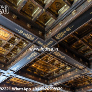 Wooden Classic Ceiling Design Bedroom Pop Design Simple No-7466