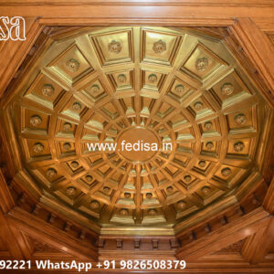 Wooden Classic Ceiling Design Living Room Roof Design No-7469
