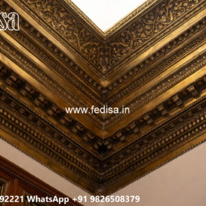 Wooden Classic Ceiling Design Ceiling Pop Design Small Hall Price No-7486