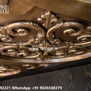 Wooden Classic Ceiling Design Pop Design For Drawing Room Plus Minus No-7488