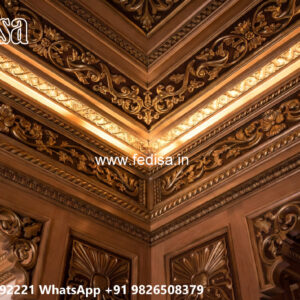 Wooden Classic Ceiling Design False Ceiling Lighting Ideas No-7515