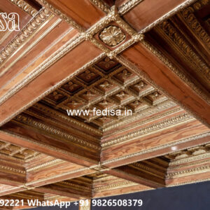 Wooden Classic Ceiling Design Elegant False Ceiling Design No-7520