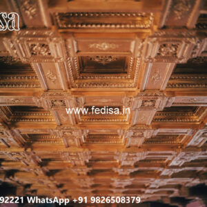 Wooden Classic Ceiling Design Ceiling Design With Fan No-7521