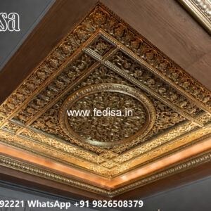 Wooden Classic Ceiling Design Drawing Room False Ceiling Design 2026 No-7524