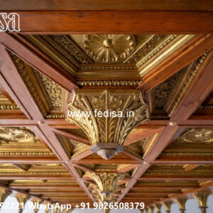 Wooden Classic Ceiling Design Pop Plus Minus Ki Design No-7530
