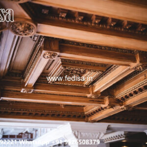 Wooden Classic Ceiling Design Pop Ceiling Flower Design No-7549