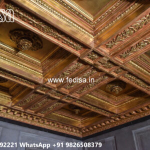 Wooden Classic Ceiling Design Pvc Panel False Ceiling Design No-7580