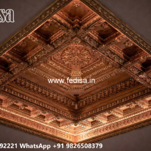 Wooden Classic Ceiling Design False Ceiling Ideas For Bedroom No-7606