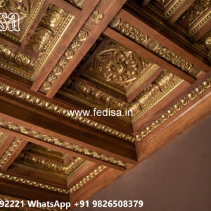 Wooden Classic Ceiling Design Puja Room False Ceiling Design No-7616