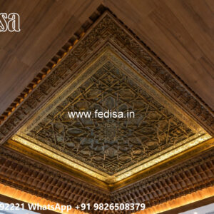 Wooden Classic Ceiling Design Pop Double Fan Design No-7671