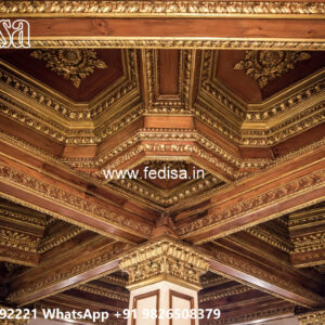 Wooden Classic Ceiling Design Black And White Ceiling Design No-7676